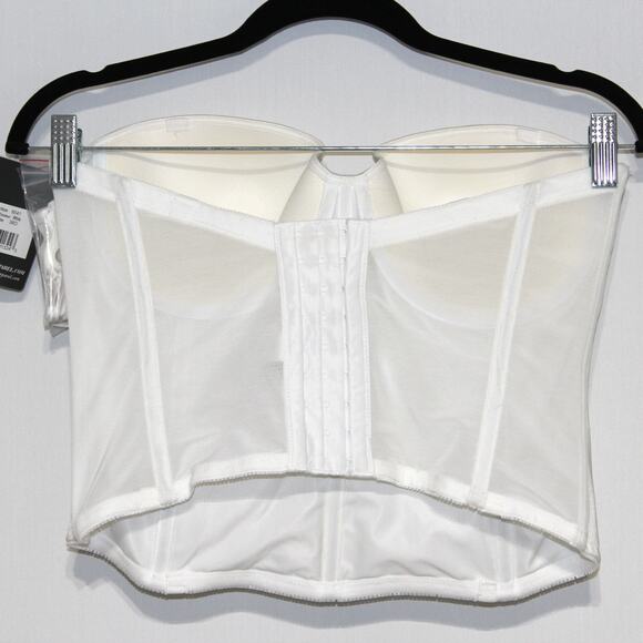 Dominique Ariel Hidden Underwire Seamless Longline Size 38D White NWT - Picture 4 of 6